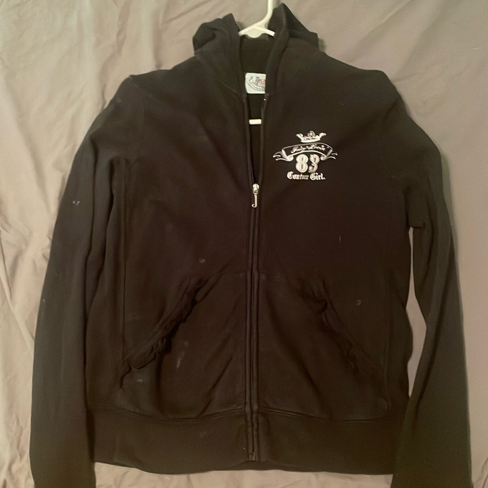 Vintage black juicy couture terry jacket